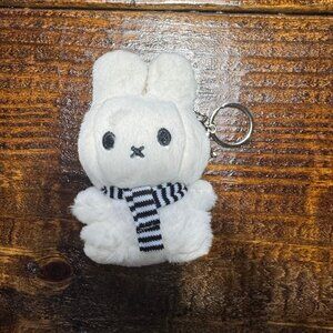 Miffy sitting keychain with Scarf.